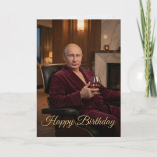 Vladimir Putin Geburtstag Strongman Humor Karte