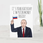 VLADIMIR PUTIN: Ihr Geburtstag Karte (Vorderseite)
