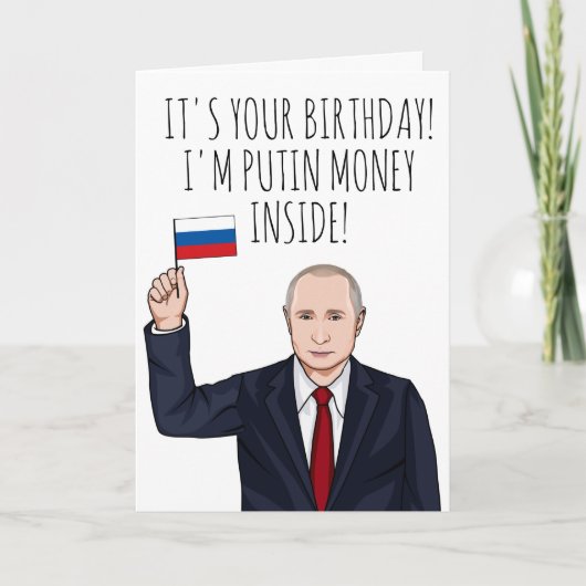 VLADIMIR PUTIN: Ihr Geburtstag Karte (Vorderseite)