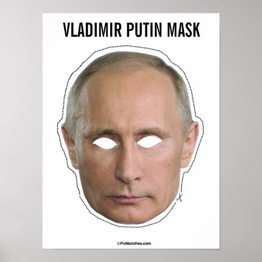 Vladimir Putin Mask Cutout Poster (Vorne)