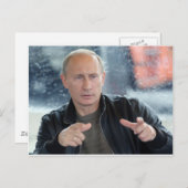 Vladimir Putin Postkarte (Vorne/Hinten)
