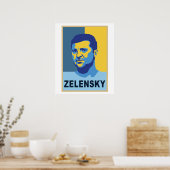 Vladimir Zelensky - ich stehe mit der Ukraine Poster (Küche)