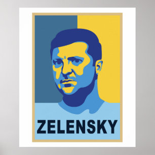 Vladimir Zelensky - ich stehe mit der Ukraine Poster