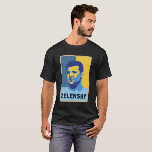 Vladimir Zelensky - ich stehe mit der Ukraine T-Shirt (Vorne ganz)