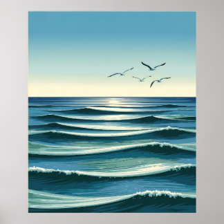 Vleugels boven de Golven Poster