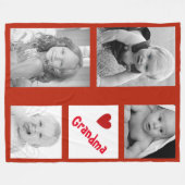 Vlies-Blanken aus dem Rot-Weiß-Foto Fleecedecke (Vorderseite (Horizontal))