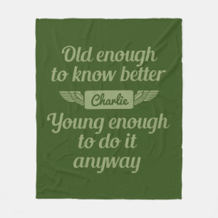 Vlies "Old & Young"-individuelle Name Fleecedecke