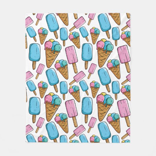 Vliesdecke aus Eiscreme Fleecedecke (Vorderseite)