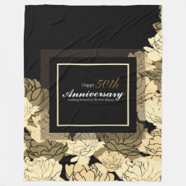 Vliesdecke aus Gold und Gelb Fleecedecke