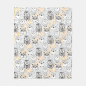 Vliesdecke aus Owl Pattern Fleecedecke (Vorderseite)