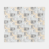 Vliesdecke aus Owl Pattern Fleecedecke (Vorderseite (Horizontal))