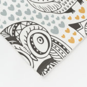 Vliesdecke aus Owl Pattern Fleecedecke (Ecke)