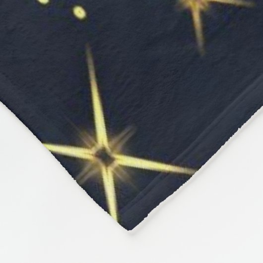 Vliesdecke mit orangefarbenem Stern Fleecedecke (Ecke)