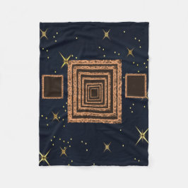 Vliesdecke mit orangefarbenem Stern Fleecedecke