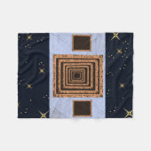 Vliesdecke mit orangefarbenem Stern Fleecedecke (Vorderseite (Horizontal))