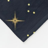 Vliesdecke mit orangefarbenem Stern Fleecedecke (Ecke)