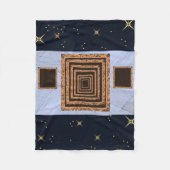 Vliesdecke mit orangefarbenem Stern Fleecedecke (Vorderseite)