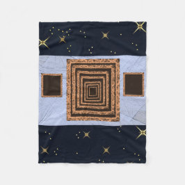 Vliesdecke mit orangefarbenem Stern Fleecedecke