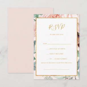 Vliesgarten Pastel Song Request RSVP Card Karte