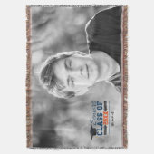 Vliesstoff aus Navy-Orange-Abschluss Decke (Vorderseite Vertikal)