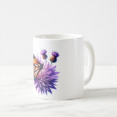 Vlinderdroom op Paarse Bloesem Kaffeetasse (VorderseiteRechts)