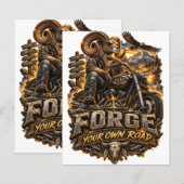 VLLC Forge Your Own Road Motorcycle Biker Skeleton (Vorne/Hinten)