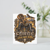 VLLC Forge Your Own Road Motorcycle Biker Skeleton (Stehend Vorderseite)