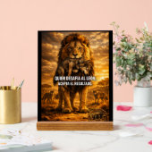 VLLC Lion Vs Wolf Motivational Quote Lion King Wal Acrylschild (Hochzeit)