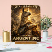VLLC Orgullosamente Argentino Llama Mate Patriotic Acrylschild (Hochzeit)