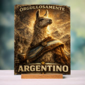 VLLC Orgullosamente Argentino Llama Mate Patriotic Acrylschild (Neutral)