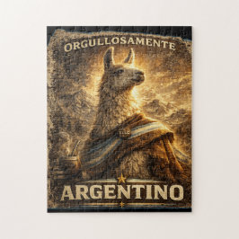 VLLC Orgullosamente Argentino Llama Mate Patriotic Puzzle