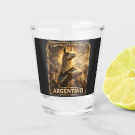 VLLC Orgullosamente Argentino Llama Mate Patriotic Schnapsglas