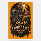 VLLC Play The Long Game Motivation Alligator Art Acrylschild (Vorderseite)