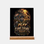 VLLC Play The Long Game Motivation Alligator Art Acrylschild (Vorderseite)