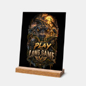 VLLC Play The Long Game Motivation Alligator Art Acrylschild (Winkel)
