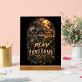VLLC Play The Long Game Motivation Alligator Art Acrylschild (Hochzeit)