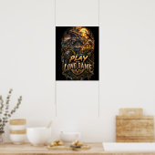 VLLC Play The Long Game Motivation Alligator Art Poster (Küche)