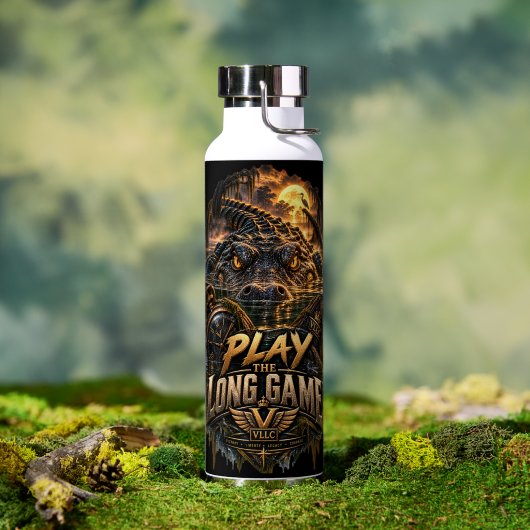 VLLC Play The Long Game Motivation Crocodile Trinkflasche (Außenbereich (gedreht))