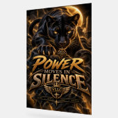 VLLC Power Moves In Silence Black Panther Motivati Acrylschild (Winkel)