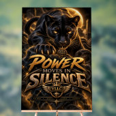 VLLC Power Moves In Silence Black Panther Motivati Acrylschild (Neutral)
