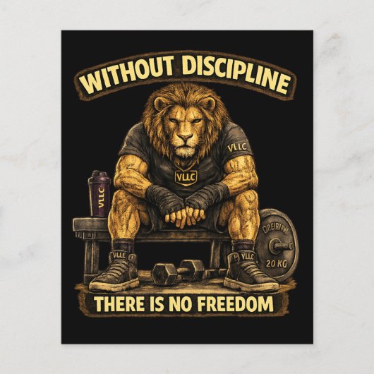 VLLC Without Discipline There Is No Freedom Gym  Flyer (Vorne)