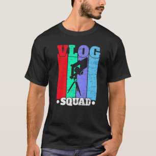 Vlog Squad Social Media Content Creator Vlogger T-Shirt