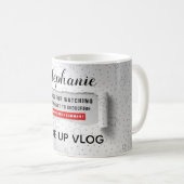 Vlogger Vielen Dank für das Anschauen abonniert Kaffeetasse (VorderseiteRechts)