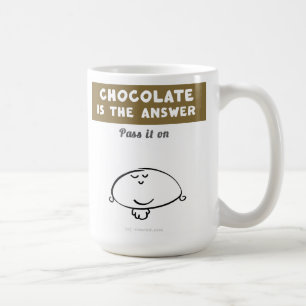 VM8577 Vimrod "Schokolade ist die Antwort " Kaffeetasse