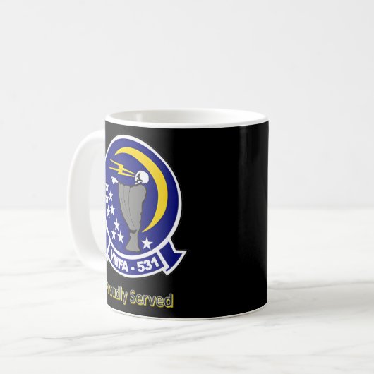 Vmfa-531 Schwarz Kaffeetasse (Vorderseite Links)