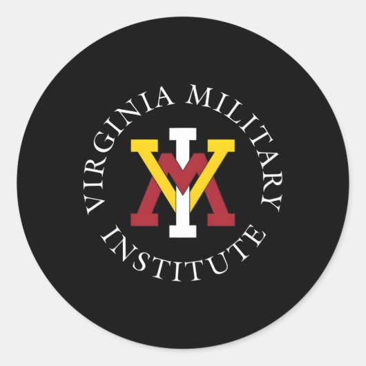 Vmi Keydets-Briefmarke Runder Aufkleber (Vorderseite)