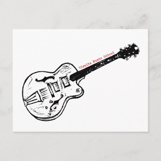 VMS Electric Guitar Postcard Postkarte (Vorderseite)