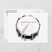 VMS Snare Drum Postkarte (Vorne/Hinten)