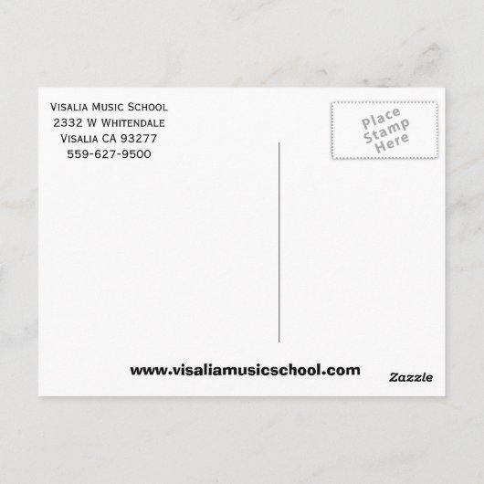 VMS Snare Drum Postkarte (Rückseite)