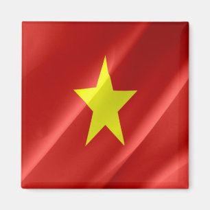 VN - Vietnam - Vietnamesisches Flaggenwellen Magnet